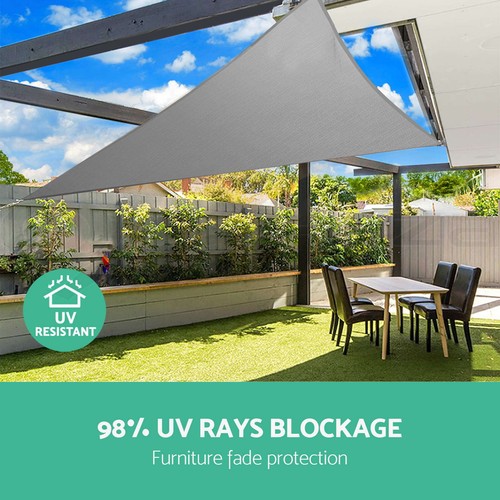 Instahut Sun Shade Sail Cloth Shadecloth Awning Shade Canopy Rectangle 280gsm - Picture 6 of 17