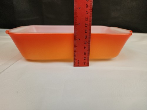 Sartén de pan Fire King 441 Anchor Hocking 1 Qt diseño naranja profundo hecho en EE. UU. - Imagen 15 de 15