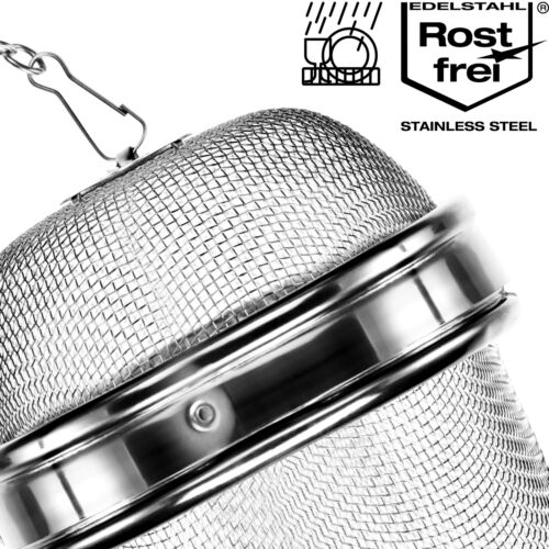 2x Edelstahl Teesieb Teefilter Edelstahl Rostfrei Für Tassen Und Kannen Teeei DE - Bild 4 von 8