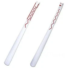 2 NEW Pack IKEA Like LONG HANDLE White SHOE HORNS Brand New Rubberized Handle