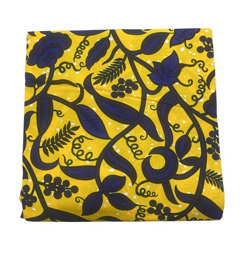 African Wax Print Ankara Fabric Full 6 Yards Dress/skirt/Craft 100% Cotton New ! - Picture 7 of 8