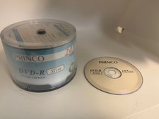 60 PCS PRINCO DVD-R 24X, 4.7GB, 120 MINUTES, WHITE TOP W PRINTING