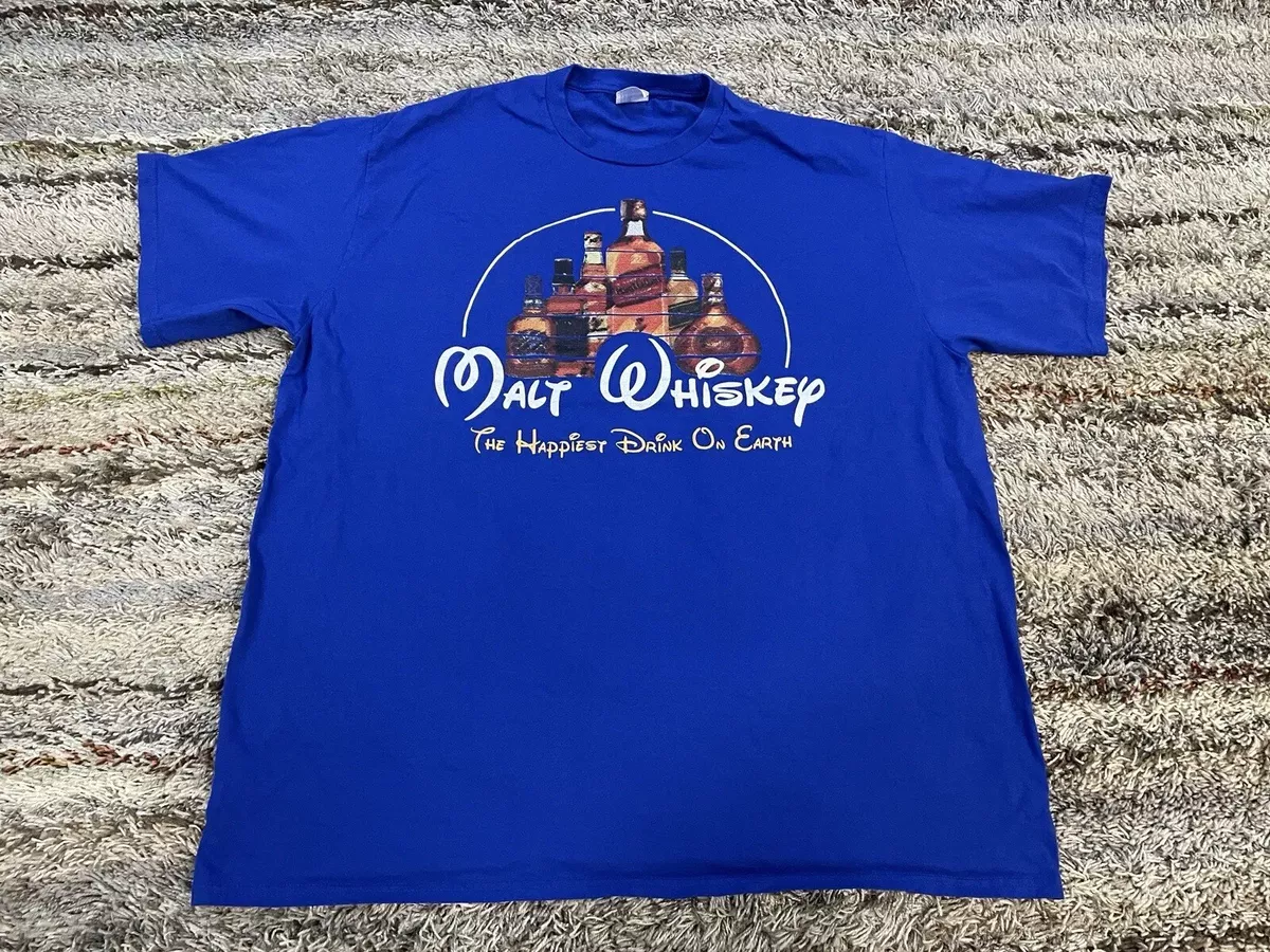 MALT WHISKEY The Happiest Drink on Earth Walt Disney Funny Mens