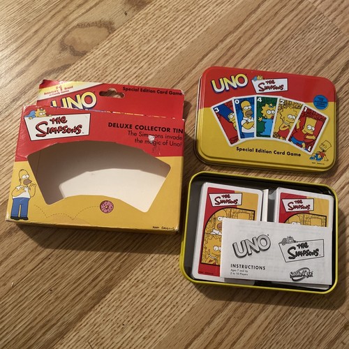 The Simpsons 2001 UNO Special Edition Card Game New Tin Box ~ Cards Sealed