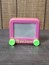 RARE  Pocket Etch A Sketch with Green Knobs
