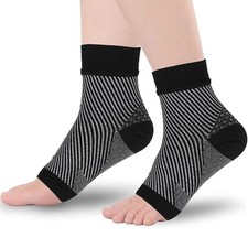 Non-Slip Work-Out Friendly Compression Sleeves for Ankle Foot Relieve Pain US