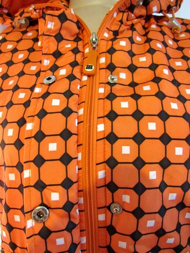 ACTIVOLOGY WOMEN'S ORANGE DRAWSTRING HEM W FULL ZIP VEST FLEECE LINING SIZE PM - Picture 8 of 10