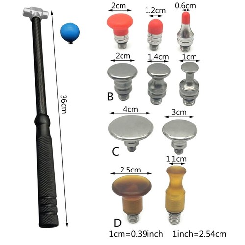 Dent Repair Tools Hails Dings Hammer Tap Down Pen Car Repair Hammer - Picture 8 of 12