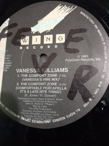 Vanessa Williams The Comfort Zone vinyl record single - Picture 5 of 6