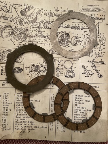 BENELLI 65cc Dynamo Scrambler Woodsbike Mini Enduro Clutch Plates - Picture 2 of 2
