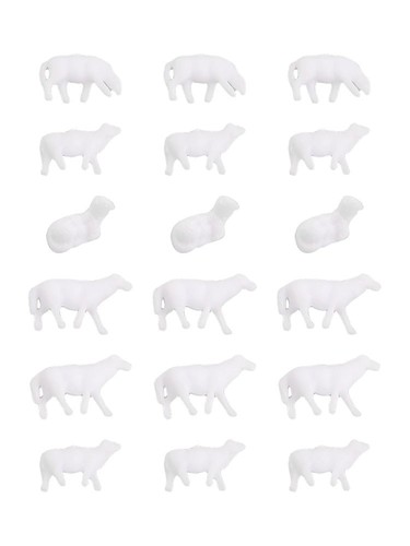 Collection de 18 maquettes peintes moutons de ferme ??chelle HO pour mod??lisme - Bild 5 von 12