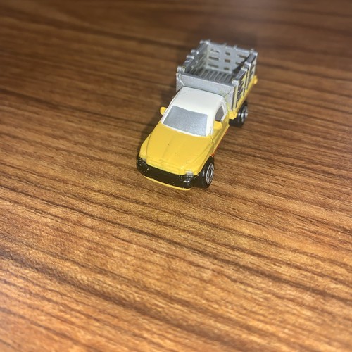 Micro Machines Dodge Ram Stake Bed Truck Yellow Vintage VTG Original Toy - Picture 2 of 10