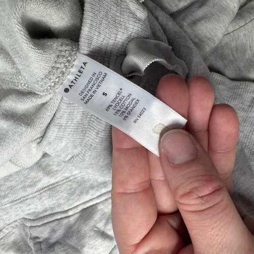 Athleta Balance bedruckte Jogginghose grau Batik Camouflage Tencel Mischung SM - Bild 4 von 7