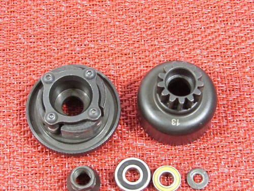Team Losi 8ight/8ight-T 13T Clutch Bell Set, 4 Shoe Clutch Steel Flywheel. #1083 - Picture 3 of 13