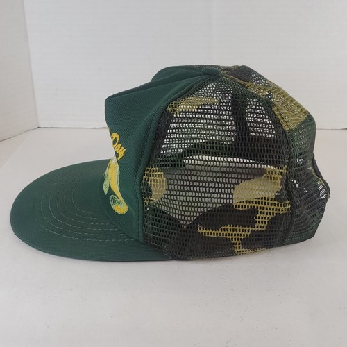 VTG 70's/80's Mesh Back Camo Fishing Bass Hunting Snapback Trucker Hat Cap - Picture 17 of 24