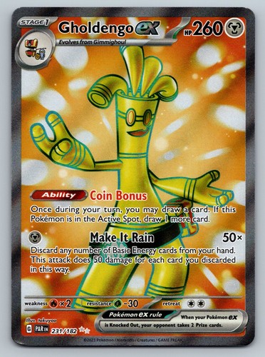 Paradox Rift Holo Gholdengo 2023 ex ultra rara #231/182 - Foto 1 di 2
