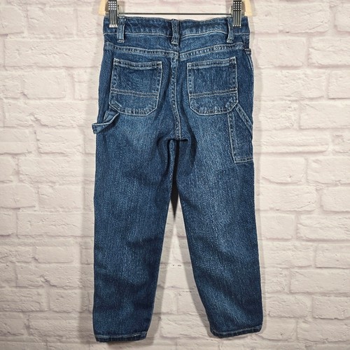 Cat & Jack Little Girls Carpenter Blue Jeans Size 6 Ankle Straight Denim Trendy - Picture 4 of 8