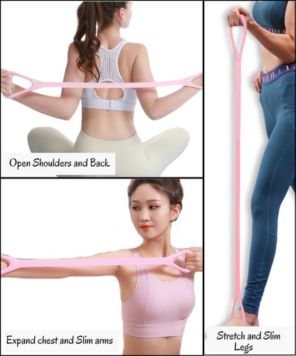 Silicone Resistance Band Yoga Pulling Band for Women Men Indoor/Outdoor New - Picture 26 of 47