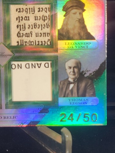 2023 Bellisimo Edition EINSTEIN, FRANKLIN, DAVINCI, EDISON QUAD Relic #24/50 - Picture 5 of 6