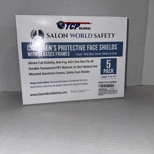 Clear Protective Face Shields W/ Frames 10 Pack. TCP Global Salon World Safety 