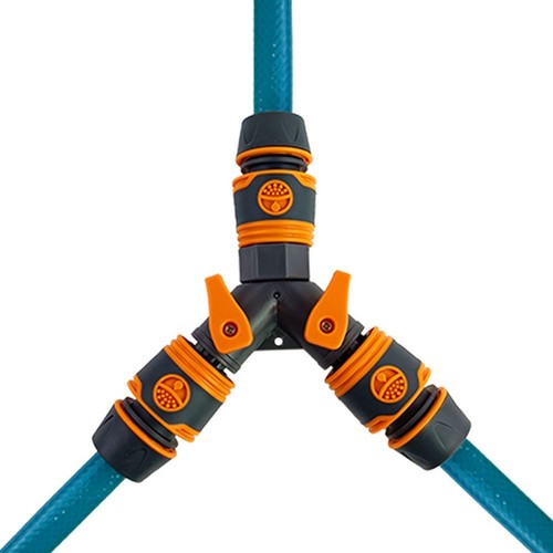 3 Way Garden Hose Splitter with Hose Quick Connect Fittings with Shut Off Valve - Bild 7 von 36
