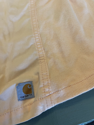 Carhartt Womens Orange Button Up Shirt Long Sleeve Short Sleeve Size XL 16 - 18 - Picture 2 of 15