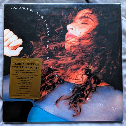 Gloria Estefan 'INTO THE LIGHT' MOV Excl Blue Marbled Double Vinyl LP #1162/2000 - Picture 1 of 10