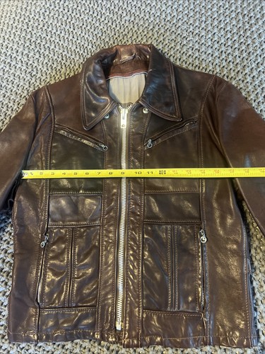 Chaqueta de montar vintage de cuero marrón para mujer talla S - Imagen 12 de 21