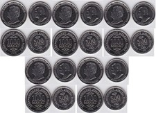 Turkmenistan - 5 pcs x set 2 coins 500 + 1000 Manat 1999 UNC Lemberg-Zp