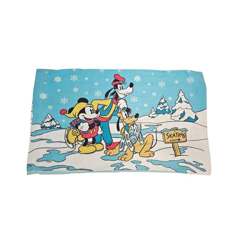 Vintage Disney Cartoon Pillowcases Lot of 3 Mickey Goofy Pluto Kids Bedding I8 - Picture 2 of 11