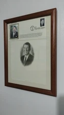 US PRESIDENT RONALD REAGAN PORTRAIT - FIRST DAY ISSUE - SIMI VALLEY CA 16"×12"