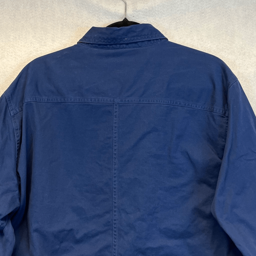 LANDS' END Shacket Herren Large Navy Blau Traditional Fit Flanell Gefüttert Knopfleiste - Bild 11 von 14