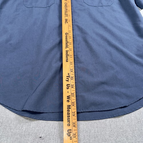 ORVIS Shirt Men L Tech Short Sleeve Stretch Performance Work Camp Button Up Blue - Picture 6 of 11