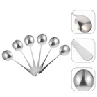 6Pcs Metal Spoon Multi-use Soup Spoon Decorative Smooth Stainless Steel