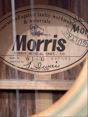 Acoustic Guitar Morris W-30 Made in Japan Star Inlay 041801 | eBay