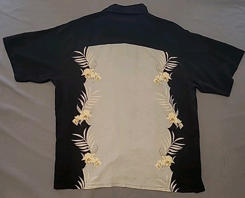 Camisa Baracuta 100 % seda para hombre manga corta isla hawaiana XL botones de madera - Imagen 9 de 12