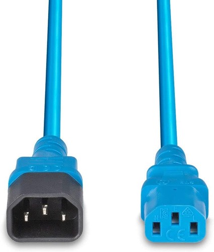 Lindy IEC 0,5 m Verlängerungskabel P1 blau 1 m - Afbeelding 4 van 10