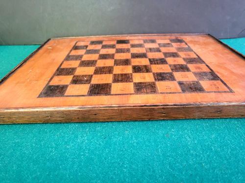 Antique Primitive Folk Art Game Board , Numbered Squares, Chess, Checkers 16x13 - Picture 4 of 8