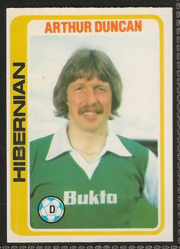 TOPPS-FOOTBALL (SCOTTISH RED BACK 1979)-#077- HIBERNIAN HIBS - ARTHUR DUNCAN  - Picture 1 of 2