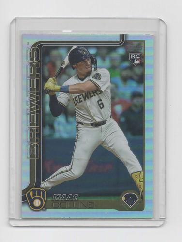 Isaac Collins 2025 Topps RC Rainbow Foil Parallel #657 mit Hülle