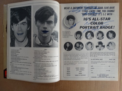 16 Magazine – August 1968 – Monkees/Cowsills/Jim Morrison - Picture 9 of 24