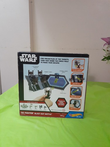 Star Wars Disney Hot Wheels Die Cast Tie Fighter Blast Out Battle New - Picture 4 of 9