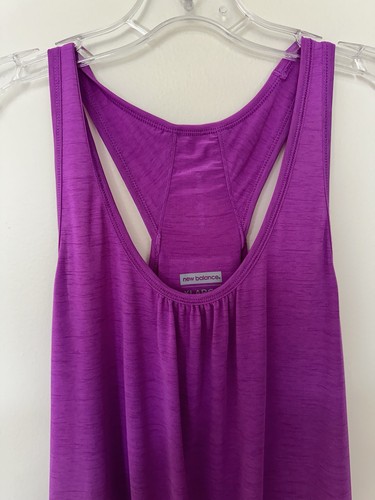 New Balance Womens Purple Stretch Knit Ruffle Tank Top Size XL - Picture 2 of 10