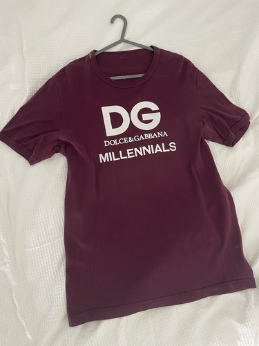 Dolce & Gabbana Men's T-Shirt Size M Burgundy - Picture 1 of 3