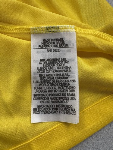 Camiseta Brasil Nike 2018 2019 local Copa Mundial Fútbol Camiseta Hombre Talla M - Imagen 12 de 19