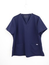 Figs Scrub Top Womens XL Blue Casma Pockets Medical