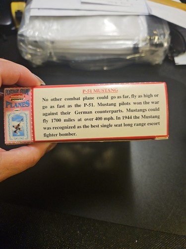 Postage Stamp P-51 Mustang Diecast Plane With Stand New In Box - Picture 7 of 13