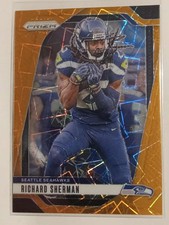 2024 Richard Sherman Panini Prizm Football #265 Orange Lazer Prizm Seahawks 