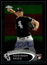 2012 Topps Chrome Rookie Autographs Addison Reed Auto Chicago White Sox #166