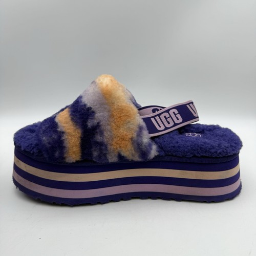UGG Women's Disco Marble Slide Sandal Violet Night Size 8 - Picture 8 of 12